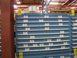 LISTA HEAVY DUTY 9-DRAWER PARTS CABINET W/ CONTENTS (W-50) LOADING & HANDLING FEE $25-